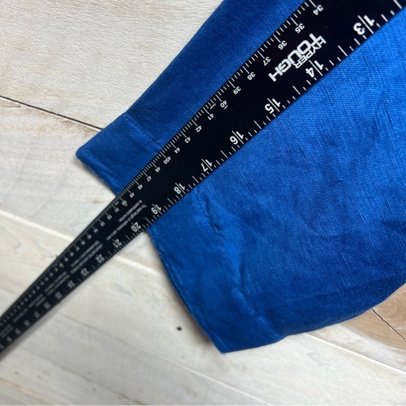 Christopher & Banks Linen Blend Jacket Womens XL Blue Button Up Pockets New - Picture 11 of 11